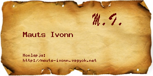 Mauts Ivonn névjegykártya